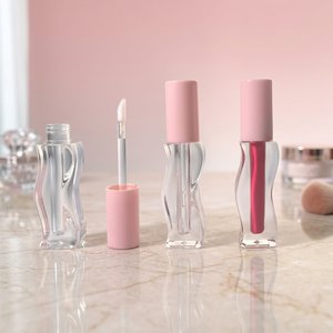 Cross Border STELLAR PATH <b>Plastic</b> Square Wavy Screen Printed Lip Gloss Empty <b>Tube</b> 2.5ml Small Capacity Lipstick Cosmetic - Product Image 3