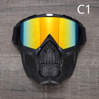 Masque Tactique CS en Gros, Masque Crâne, Protection Visage Complet pour Motocross, Lunettes de Casque, Masque de Conduite, Anti-Vent Extérieur