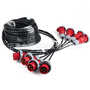 Câble d'alimentation 4 voies avec plusieurs connecteurs, conducteur en cuivre 250V, isolation en PVC, pour éclairage de scène - Product Image 3