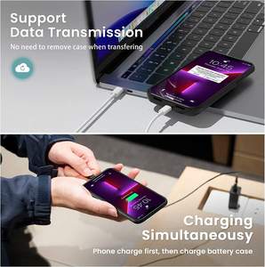 Custodia per telefono cellulare <span class=keywords><strong>con</strong></span> Clip posteriore e <span class=keywords><strong>batteria</strong></span> per caricabatterie da esterno per <span class=keywords><strong>iPhone</strong></span> 17 16 15 Pro Max <span class=keywords><strong>batteria</strong></span> - Product Image 2