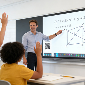 Professional AI Digital <strong>Interactive</strong> Whiteboard &amp; LCD Display Screen Combo for Teaching and Smart Office Solutions - Product Image 1