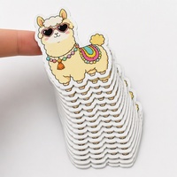 Pack d'autocollants personnalisés Kawaii : Adorables Lamas, Appareils Photo Rétro, Maisons Champignon – Autocollants Décoratifs en Vinyle Découpé pour Ordinateur Portable, Carnet, Réfrigérateur