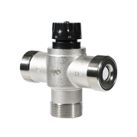 Robinet mélangeur thermostatique en laiton nickelé DN40 de 1 1/2 pouce, style moderne, pour salle de bain, appartement, centre commercial, chauffe-eau solaire