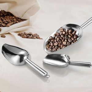 Pala para Hielo de Acero Inoxidable Plateado con Logotipo Personalizado, Accesorios de Bar de Alta Resistencia para Máquinas de Hielo y Uso Alimentario - Product Image 6