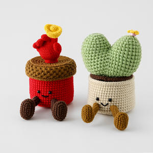 Caja de Joyería Tejida a Mano de Lana, Moderna, con Tapa, Diseño de Lingote de Oro Xuefei, Caja de Almacenamiento de Dinero con Forma de <span class=keywords><strong>Cactus</strong></span> - Product Image 5