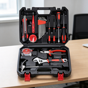 Juego de Herramientas de Bricolaje de 20 Piezas con Martillo de Uña y Llave Inglesa Ajustable en Estuche de Almacenamiento - Product Image 1