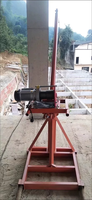 Nouvelle grue électrique domestique orange de petite taille pour toitures et chantiers de construction, palan de levage de briques 220V avec capacité de 500 kg