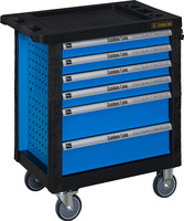 Chariot à outils industriel robuste à 6 roulettes avec plan de travail en fer, système de verrouillage rapide, OEM/ODM, capacité de charge 450 kg