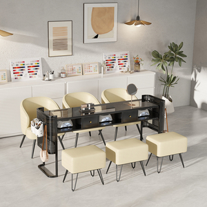 <span class=keywords><strong>Mesa</strong></span> <span class=keywords><strong>de</strong></span> decoración <span class=keywords><strong>de</strong></span> uñas estilo crema, diseño moderno <span class=keywords><strong>de</strong></span> metal con aspiradora integrada, especial <span class=keywords><strong>para</strong></span> tiendas <span class=keywords><strong>de</strong></span> decoración <span class=keywords><strong>de</strong></span> uñas - Product Image 5