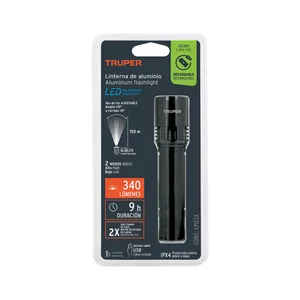 Master con 36 unità ricaricabile torcia a LED, alluminio, 340 lm, Truper - Product Image 4