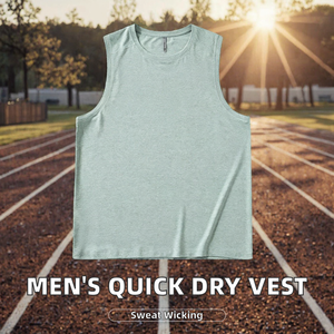 Gilet de course personnalisé pour homme en polyester à col rond, imprimé numérique, nouvelle collection été, pour entraînement fitness en extérieur, respirant et séchage rapide - Product Image 2
