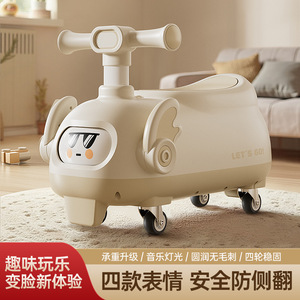 Trottinette bébé - tricycle antidérapant à quatre roues avec musique et lumières - voiture jouet pour bébé - véhicule enfant changeant de visage - Product Image 3