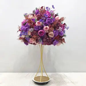 GNW 2023 Romantic Garland Artificial Rose Wholesale Bundle Hydrangea Wedding Centerpieces Table Flower Ball For Luxury Wedding