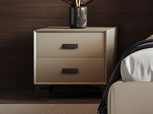 Minimalist Bedroom Bedside Table, All Solid Wood Cabinet, Silent Anti-pinch Hand Cushion <strong>Slides</strong>, Pine Drawers - Product Image 2