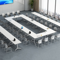 Mobilier de bureau moderne Table de bureau pliante pour conférence et réunion Formation scolaire pour étudiants Formation du personnel Bureau à domicile Bureau gigogne