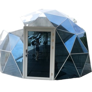 Gazebo de Jardín Moderno de Aleación de Aluminio Redondo con Cúpula de Vidrio, Pabellón Exterior Resistente a la Intemperie para Uso en Jardín - Product Image 2