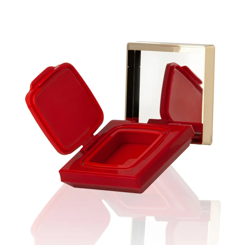 New Design Red CC Cream Square Air Cushion Case With Mirror
