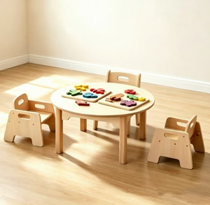 Set Tavolo <span class=keywords><strong>e</strong></span> Sedie in Legno Massello Montessori per Bambini, Asilo Nido <span class=keywords><strong>e</strong></span> Scuola Materna, per Attività, Gioco, Arte <span class=keywords><strong>e</strong></span> Studio, <span class=keywords><strong>Mobili</strong></span> per Bambini - Product Image 4