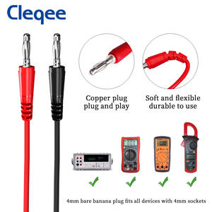 Cleqee P1043B Multimeter-Testkabel-Kit 4-mm-Bananenstecker mit Sicherheits-Piercing-Nadel-Tests onden Krokodil klemmen 1000V 10A - Product Image 4