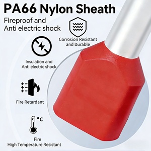 Embout de câble isolé en nylon série CNXI <span class=keywords><strong>TE</strong></span>, embout tubulaire en cuivre étamé à sertir pour câble double, pour l'automatisation industrielle - Product Image 3