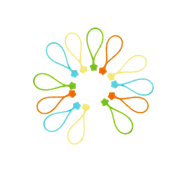 Assorted Color Reusable Silicone Magnetic Cable Ties for Bundling and Organizing, Silicone Cable Straps Wire Organizer