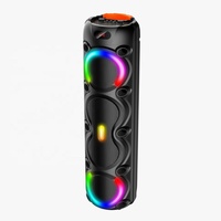 Máquina de Karaoke Vertical con Anillo RGB de 20W, Cuatro Altavoces de 8 Pulgadas, Bajos Potentes, Función TWS, Micrófono Inalámbrico Bluetooth, para Fiestas en Casa y KTV