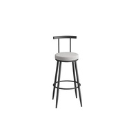 Table de bar ronde sur pieds hauts Donna Marble Nordic – Durable et écologique pour usage commercial dans les salons de thé sur balcon