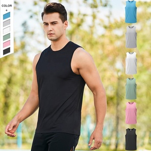 Camiseta sin mangas de verano para hombre, ropa deportiva estampada de talla grande personalizada de secado rápido para entrenamiento en pista y campo - Product Image 6