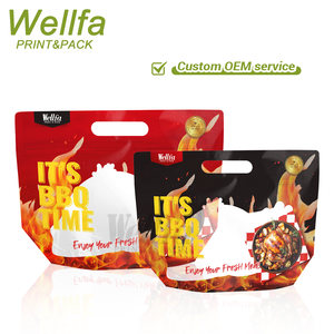 Oem <span class=keywords><strong>Food</strong></span> Grade Aluminiumfolie Rotisserie Kip Verpakking Magnetron Hot Anti-Fog Zakje Met Rits Handvat Geroosterde Kip Zak - Product Image 2