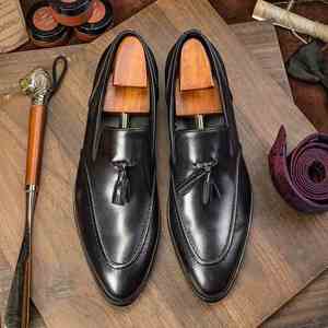 Customized Casual Comfortable Flat <b>Heel</b> Pointed-toe Business Formal Men's Leather Shoes - Product Image 2
