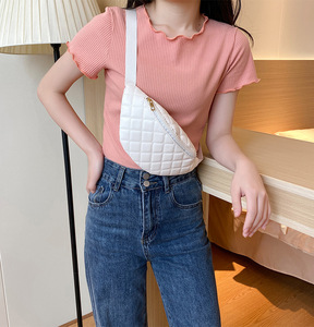 Nuevo Bolso pequeño de un hombro para mujer, bolso de pecho con rombos, riñonera. Z0390 - Product Image 4