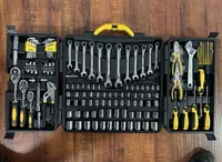 Jeu de clés à douilles combinées en acier inoxydable de haute qualité, 205 pièces, coffret rigide, kit d'outils de réparation automobile complet, personnalisation ODM