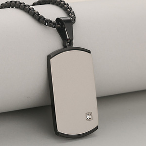 תגי שם לכלבים מנירוסטה וינטג' יוניסקס, שרשראות מצופות זהב 18 קראט עם חרוזי ריינסטון, תכשיטי פאנק אופנתיים למתנה - Product Image 4