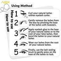 A-RIX 10 paires de faux cils invisibles à bande transparente, réutilisables, sans cruauté, effet naturel, légers, aspect 3D, en faux vison