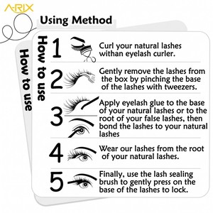 A-RIX 10 Pairs Invisible Clear Band Cruelty-Free Reusable False Eyelashes Natural Wispy Faux <b>Mink</b> Lightweight Look 3D Eyelash - Product Image 6