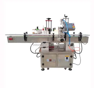 China Fabriek Automatische Dubbele Kant Etikettering Machine Voor Ronde Platte Flessen Dozen Natte Lijm Buis Etikettering Machine