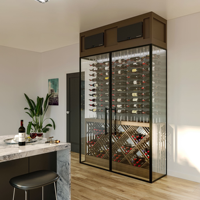 Armoire à boissons alcoolisées privée et durable autoportante, hôtel respectueux de l'environnement Armoire à vin en acier inoxydable SS304