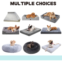 OEM ODM Cama de perro impermeable de terciopelo rosa en forma de C Sofá para mascotas Resistente a masticar Extraíble para Otoño e Invierno