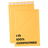 Papier kraft + enveloppes à bulles en polyéthylène sac d'expédition compostable personnalisé en papier enveloppe à bulles