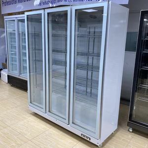 Réfrigérateur de présentation pour boissons, cadre noir, 3 portes, maintien au frais - Product Image 2