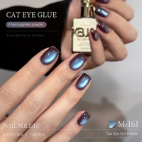 Vernis à ongles gel UV XEIJAYI Marron Bleu Effet Œil de Chat, Norme Européenne, Sans TPO, OEM ODM, Fournitures en gros pour la peinture des ongles
