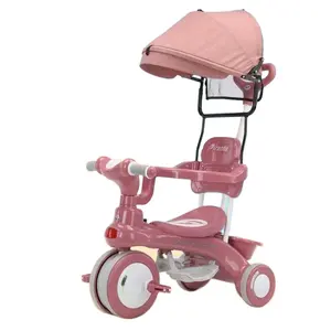 中国热卖儿童三轮车带儿童3轮自行车玩具塑料自行车玩具1-6岁儿童婴儿三轮车