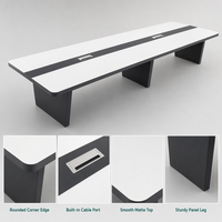 Bureau de conférence électrique réglable en hauteur, table de bureau moderne et minimaliste, poste de travail pour salle de réunion et de formation
