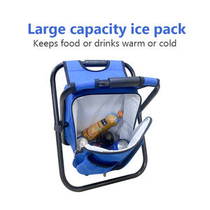 Ghế Gấp Cắm Trại Câu Cá Ngoài Trời Bãi Biển Ba Lô Ghế Đẩu Bãi Biển Với Túi Lạnh Ghế Dã Ngoại - Product Image 2