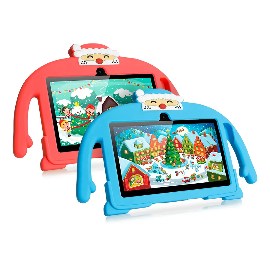 Tablette PC Android 11 de marque ATMPC avec étui en silicone à l'épreuve des enfants 3 Go + 32 Go Batterie 2500mah Tablette 7 pouces pour enfant