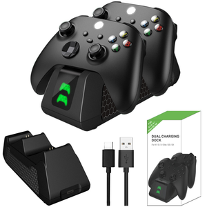 Station de charge double pour <span class=keywords><strong>manette</strong></span> <span class=keywords><strong>Xbox</strong></span> ONE avec 2 batteries rechargeables pour <span class=keywords><strong>manette</strong></span> <span class=keywords><strong>Xbox</strong></span> Series S X - Product Image 1