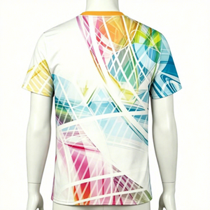เสื้อยืด OEM สกรีนโลโก้ตามสั่ง แบบซับลิเมชั่นเต็มตัว ผ้าโพลีเอสเตอร์ 100% แห้งเร็ว สำหรับออกกำลังกาย พิมพ์ลายทั่วตัว ผู้ผลิตเสื้อยืดตามสั่ง - Product Image 2
