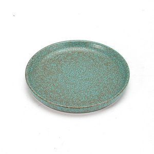 Plato redondo plano de cerámica con esmalte craquelado, hecho a mano, estilo retro, para restaurante, hotel y uso doméstico. - Product Image 5