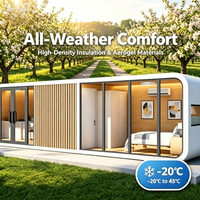 Villa préfabriquée Apple Cabin pour projet à distance, maison modulaire facile à installer pour les zones rurales et les chantiers isolés