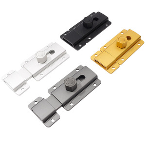 Loquet de porte sans perçage Jin Aoding en alliage d'aluminium, surface givrée, style moderne et simple, pour chambre et salle de bain - Product Image 3